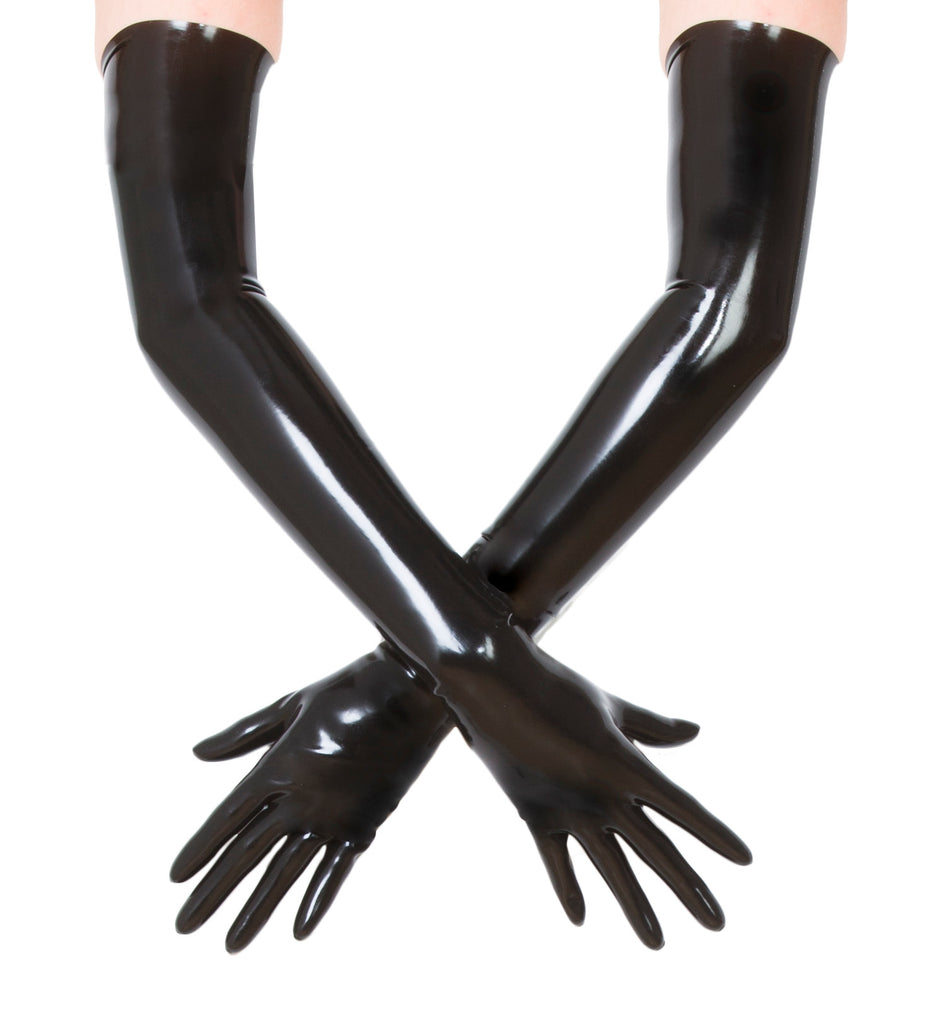 Skin Two UK Moulded Shoulder Length Latex Gloves in Red Gloves