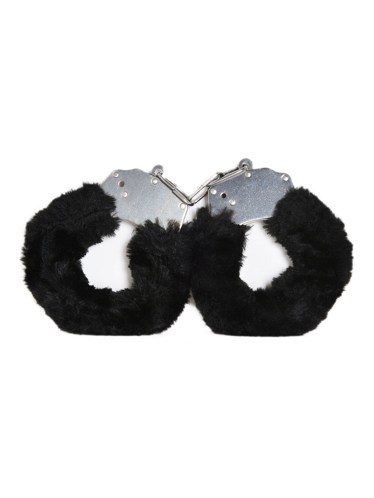 Skin Two UK Black Plush Furry Fun Cuffs Cuffs