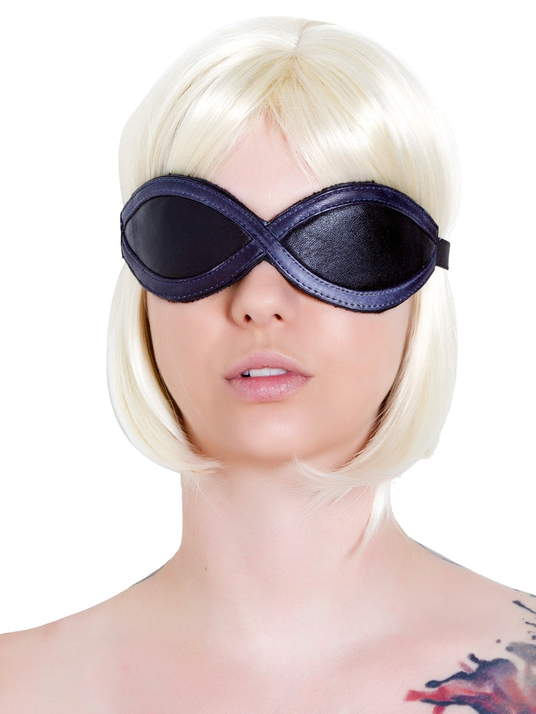 Skin Two UK Black and Grey Leather Eyemask - One Size Blindfolds