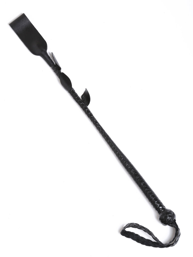 Skin Two UK Braided Leather and Leaves Riding Crop Spanker