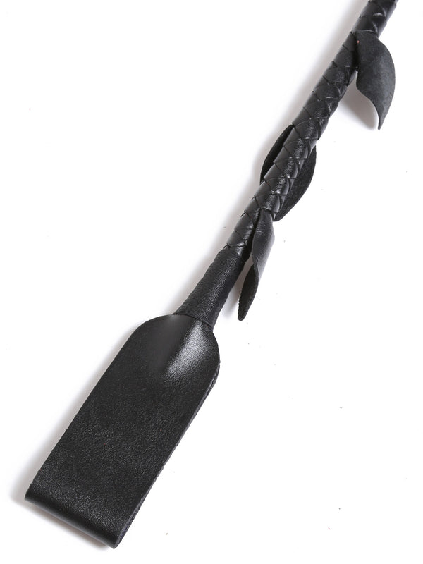 Skin Two UK Braided Leather and Leaves Riding Crop Spanker