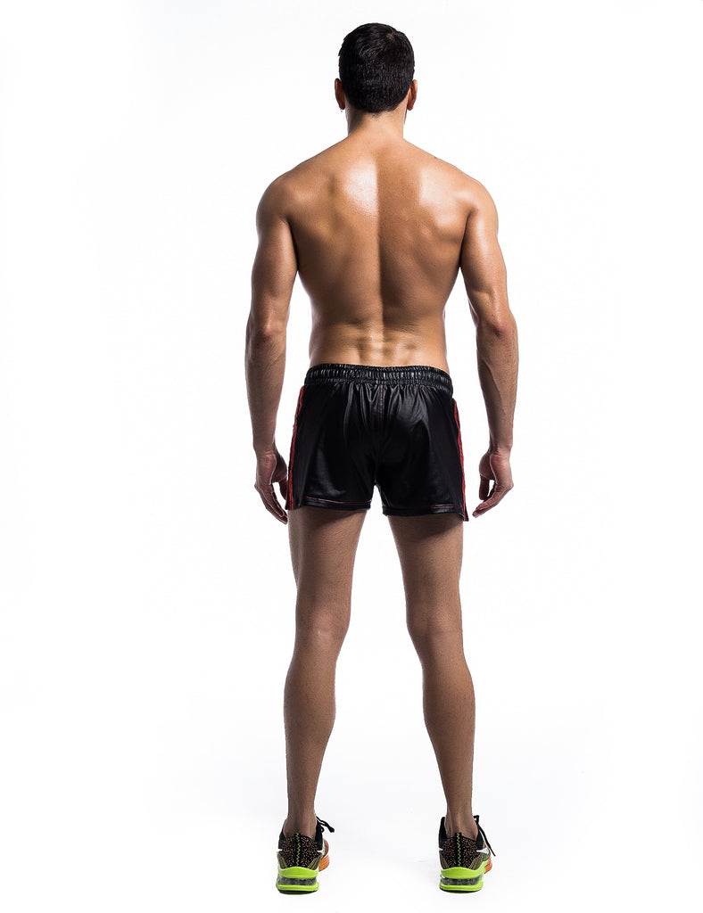 Boxer Short Homme Sous-vêtements Cuir vernis Pantalons Court