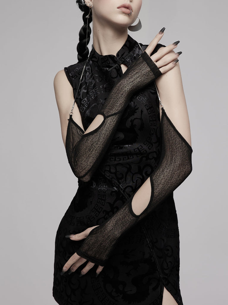 Mesh Rave Sleeved Cutout Chained Mesh Sleeved from Punk Rave – Skin Two UK