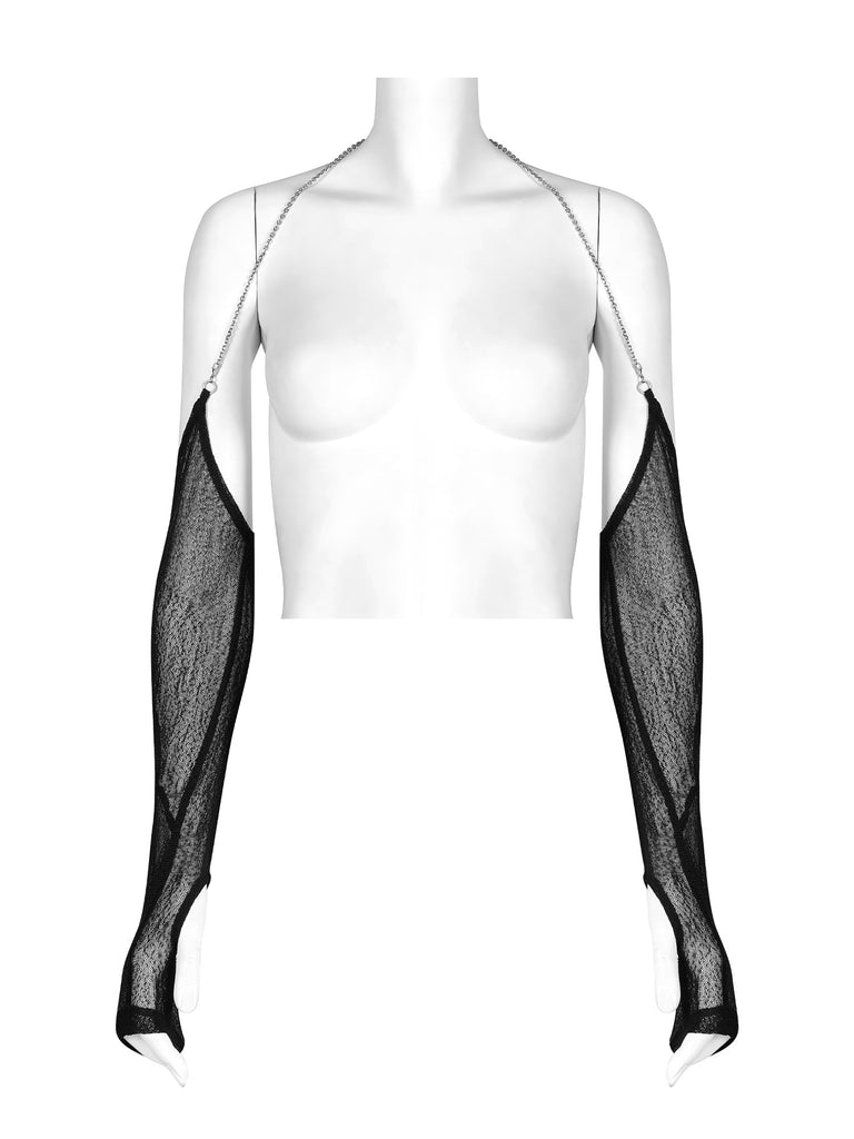 Cutout Chained Mesh Sleeved from Punk Rave – Skin Two UK