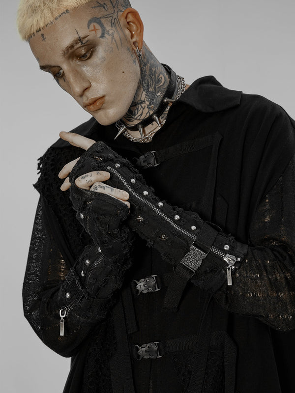 Mens Distressed Heavy Gloves from Punk Rave