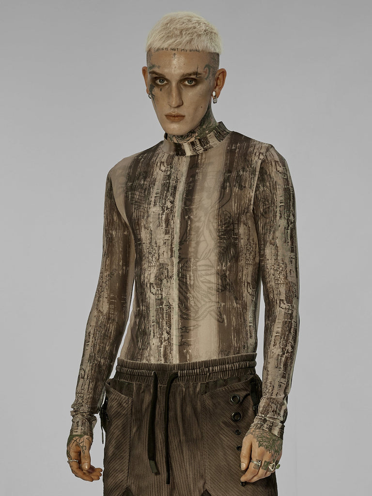 Tie Dyed Gauze Men's Top from Punk Rave