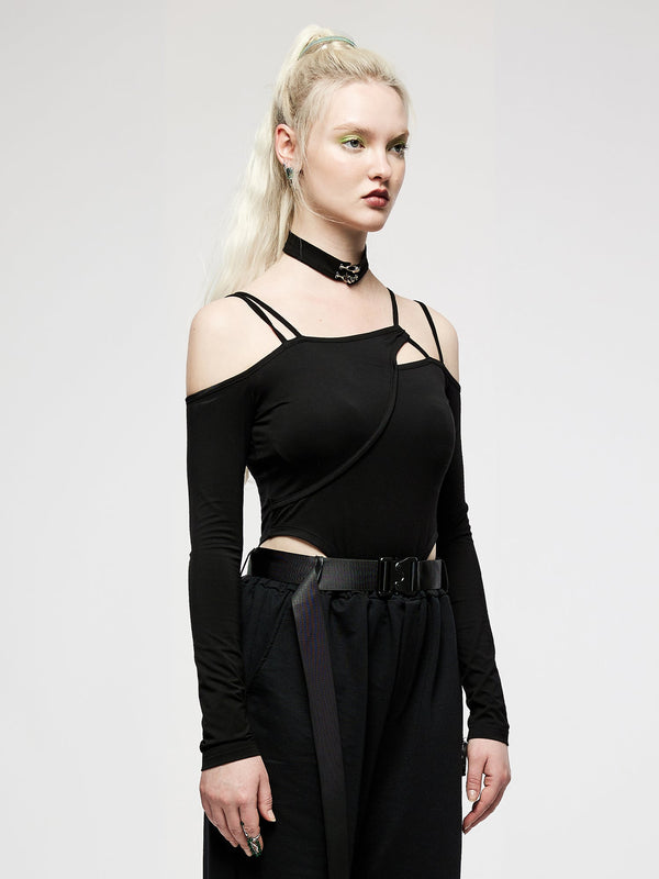 Collared Asymmetric Cutout Body from Punk Rave