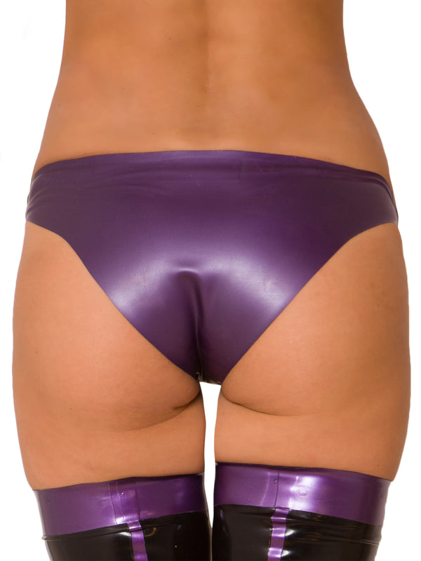 Skin Two UK Connoisseur Latex Briefs in Purple Knickers