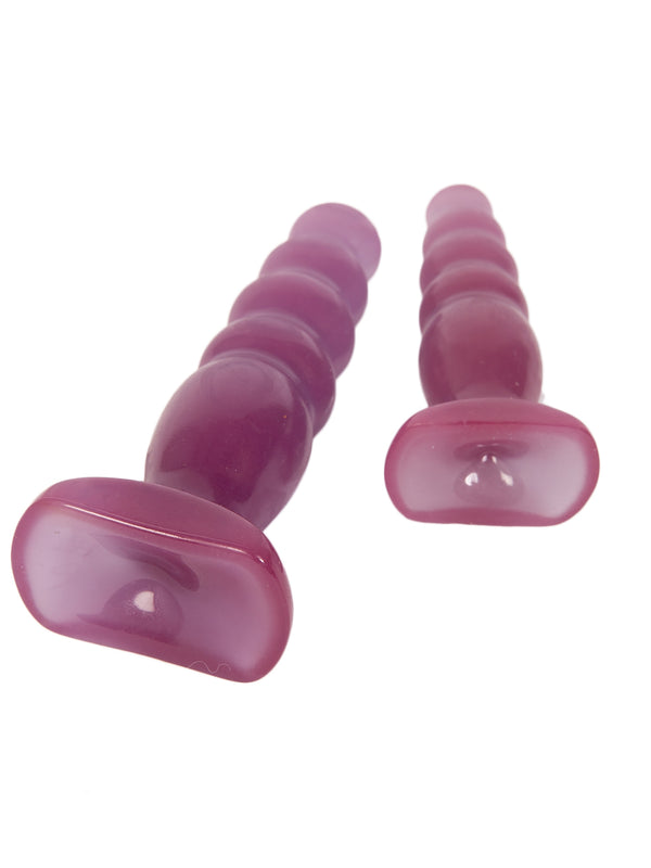Skin Two UK Crystal Jellies Butt Plug Kit Purple Anal Toy