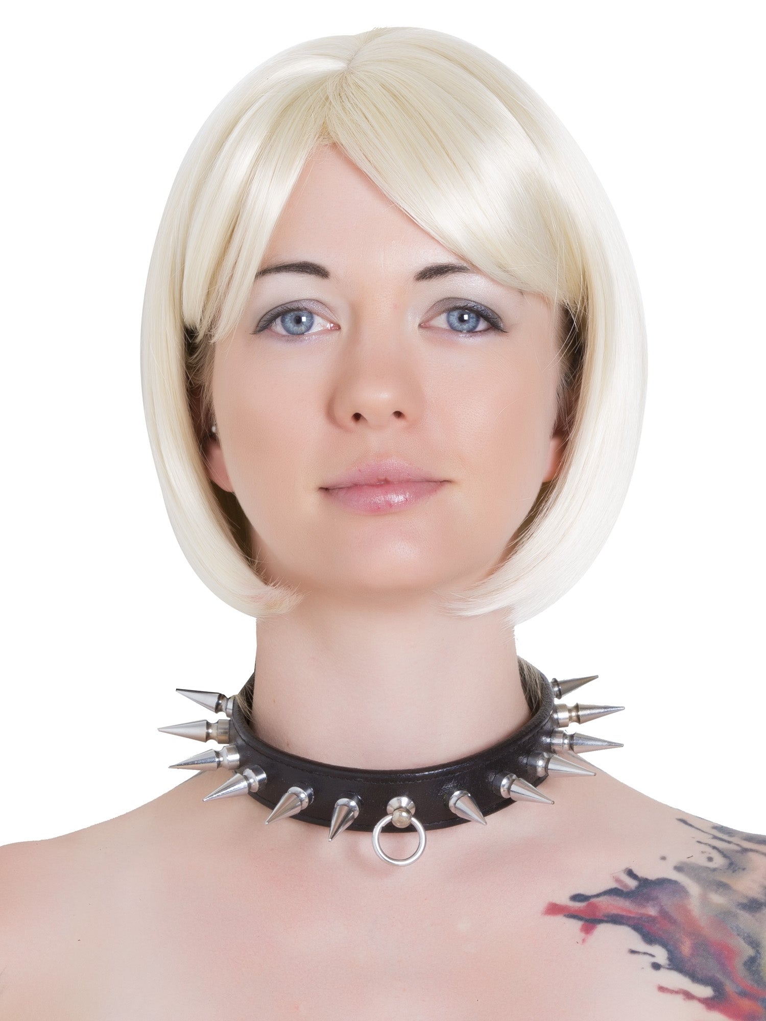 Deluxe Black Leather Spiked Collar – Skin Two UK