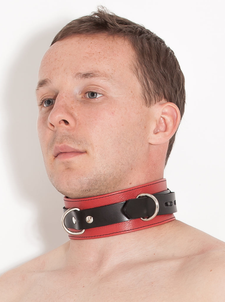 Skin Two UK Deluxe Locking Red and Black Collar Collar