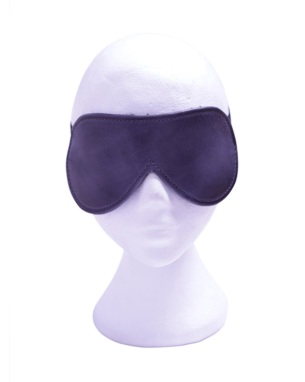 Skin Two UK Distressed Grey Leather Blindfold - One Size Blindfolds