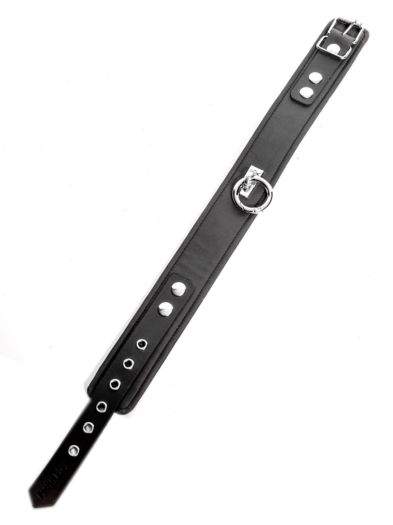 Faux Leather Black D-Ring Collar – Skin Two UK