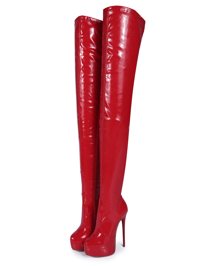 Skin Two UK Solar Starburst Thigh High Stiletto Boots Shoes