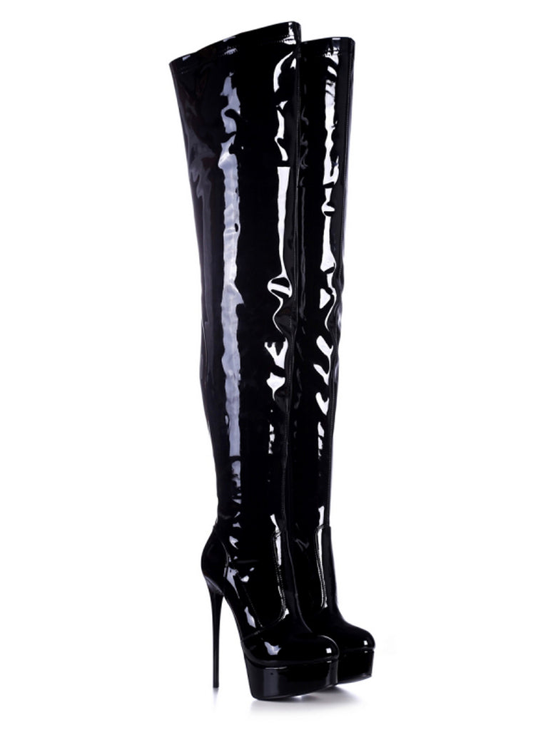 Skin Two UK Electric Starburst Thigh High Stiletto Boots Shoes