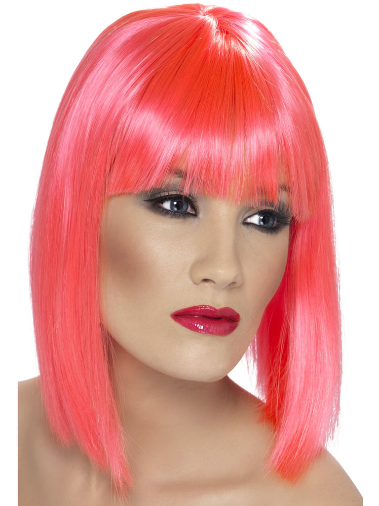 Skin Two UK Glam Wig Neon Pink Wig