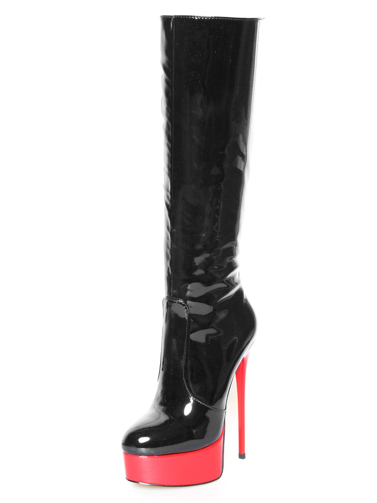 Skin Two UK Goddess Skyscraper Heel Knee High Boots Shoes