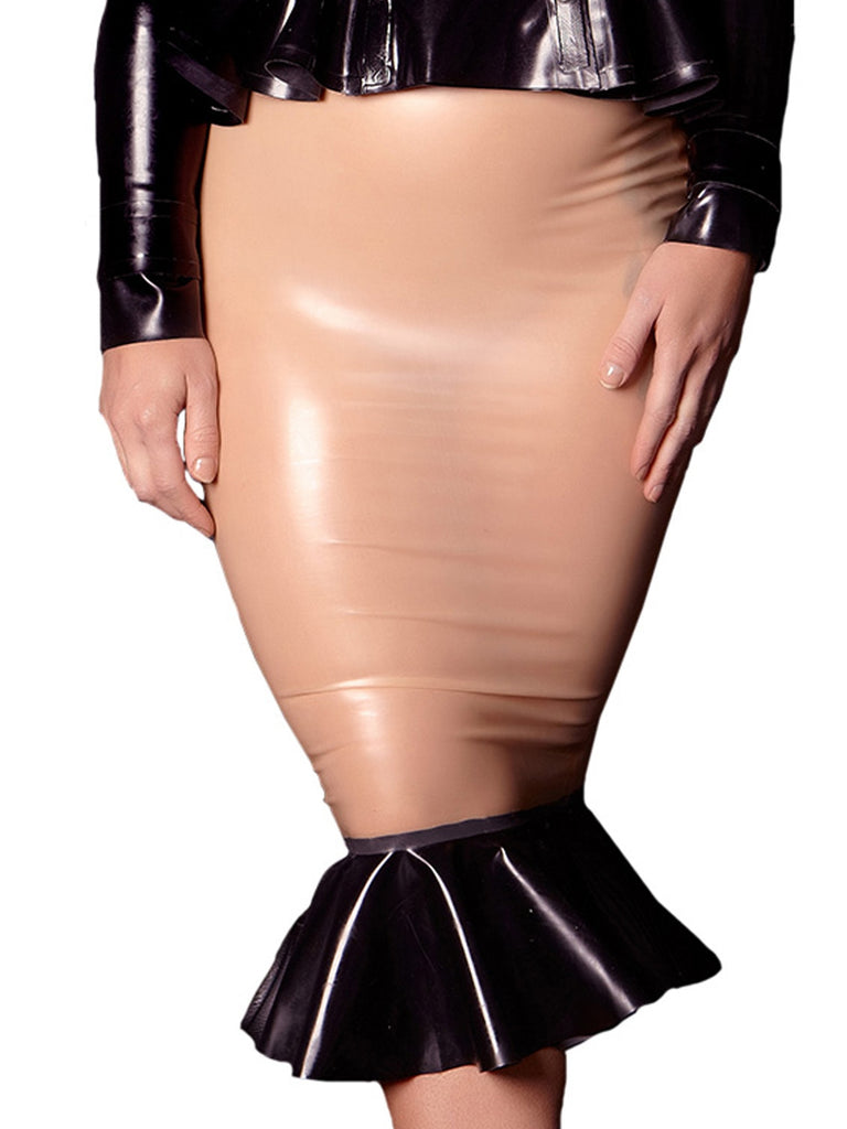 Skin Two UK Hollywood Latex Frilled Skirt Skirt