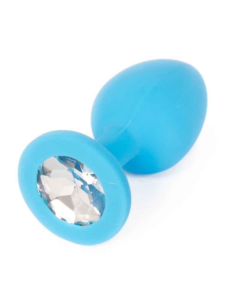 Skin Two UK Jewellery Blue Silicone Diamond Butt Plug Anal Toy