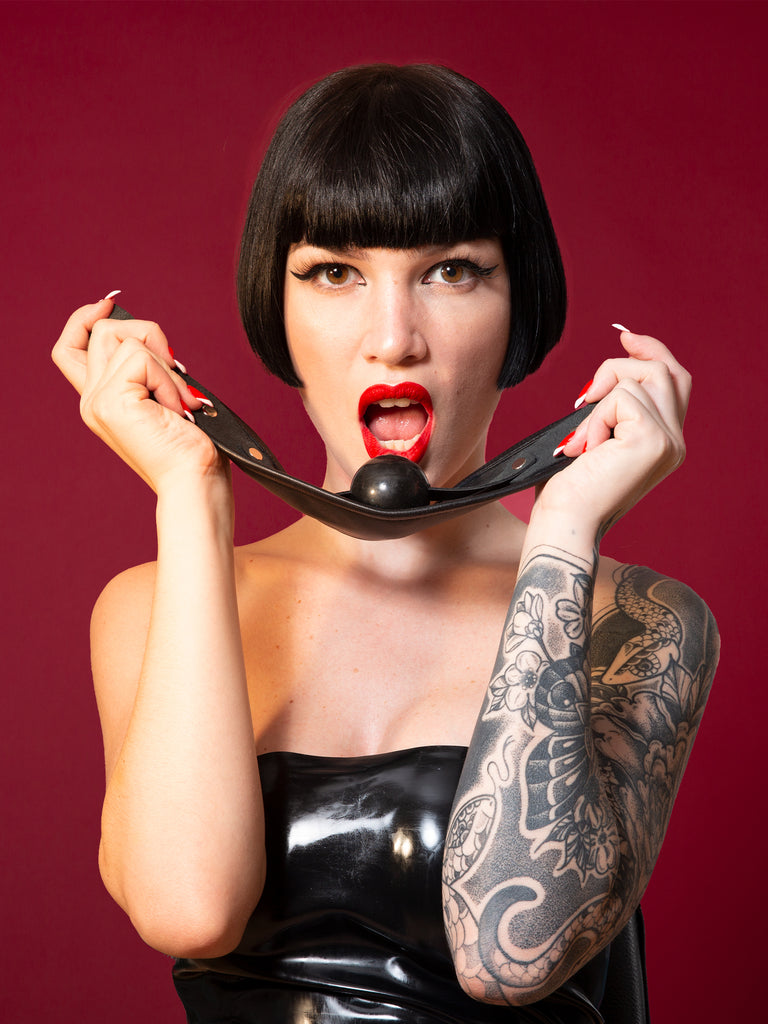 Skin Two UK Leather Gag With Rubber Ball Gag