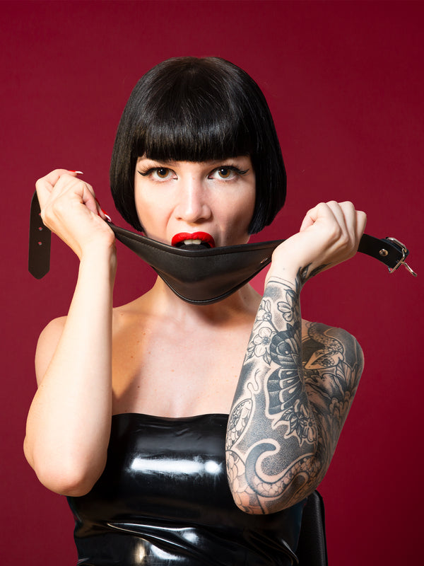 Skin Two UK Leather Gag With Rubber Ball Gag