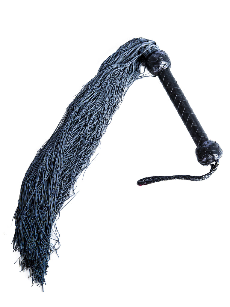 Skin Two UK Black And Grey Rubber Tailed Flogger Flogger