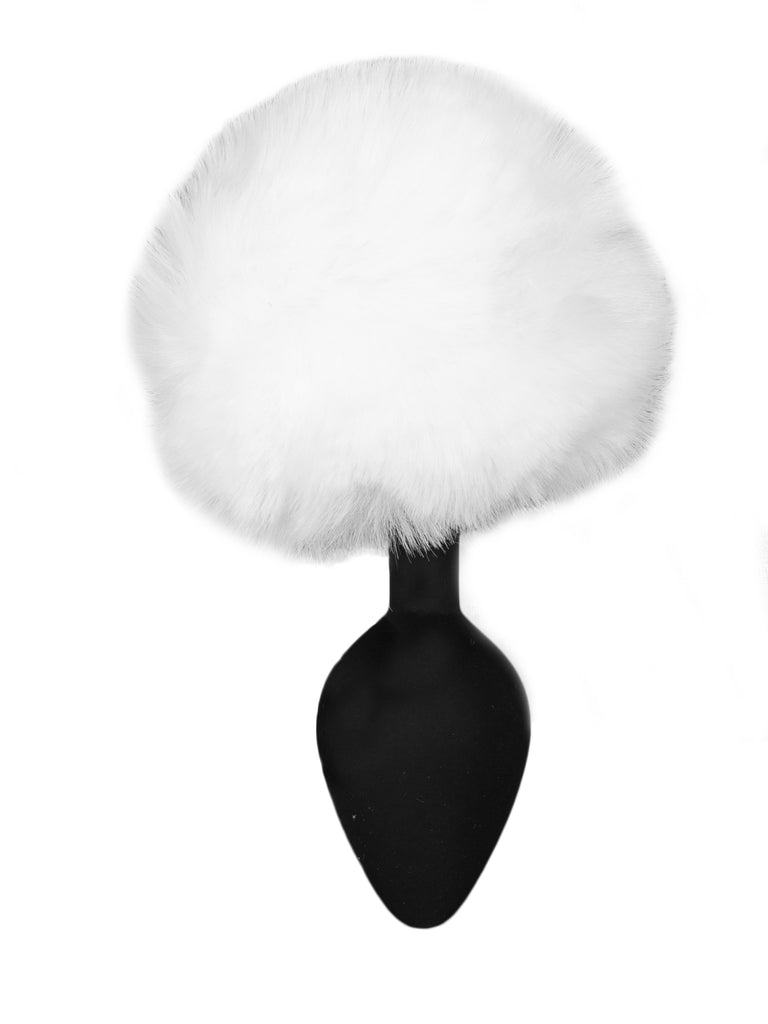 Large Black Butt Plug with White Tail | Bunny Anal Play Fun Skin Two UK Large Black Butt Plug with White Tail | Bunny Anal Play Fun Skin Two UK