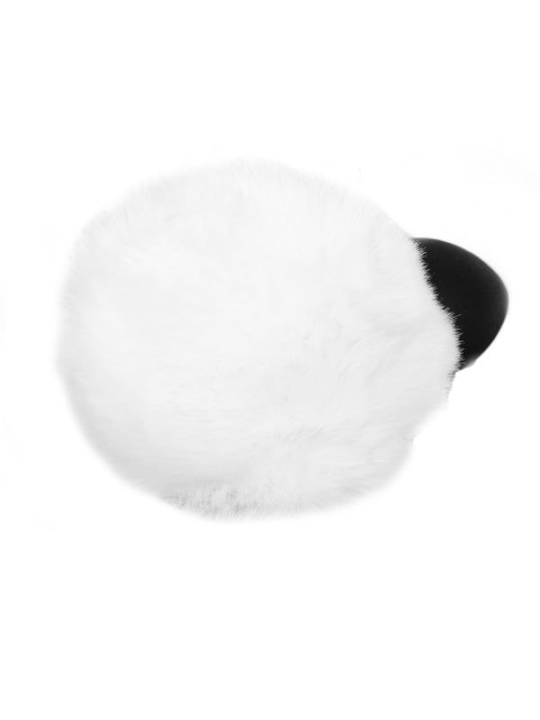 Skin Two UK Large Black Butt Plug with White Tail Anal Toy