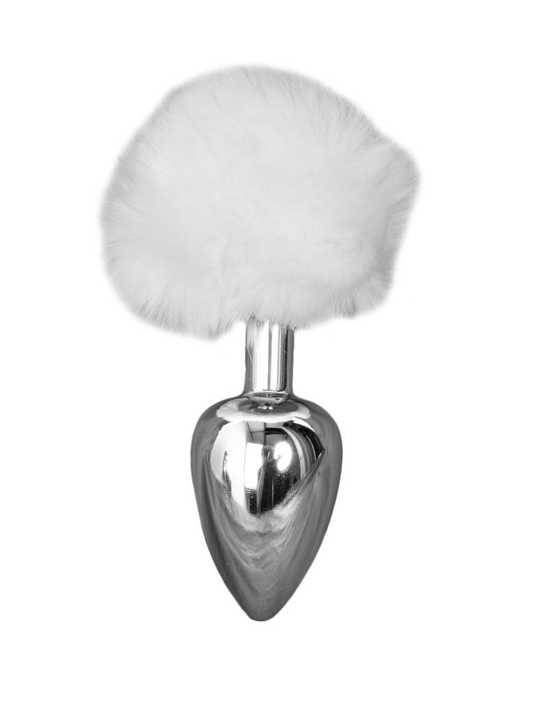 Large Silver Butt Plug with White Tail | Bunny Anal Play Fun Skin Two UK Large Silver Butt Plug with White Tail | Bunny Anal Play Fun Skin Two UK