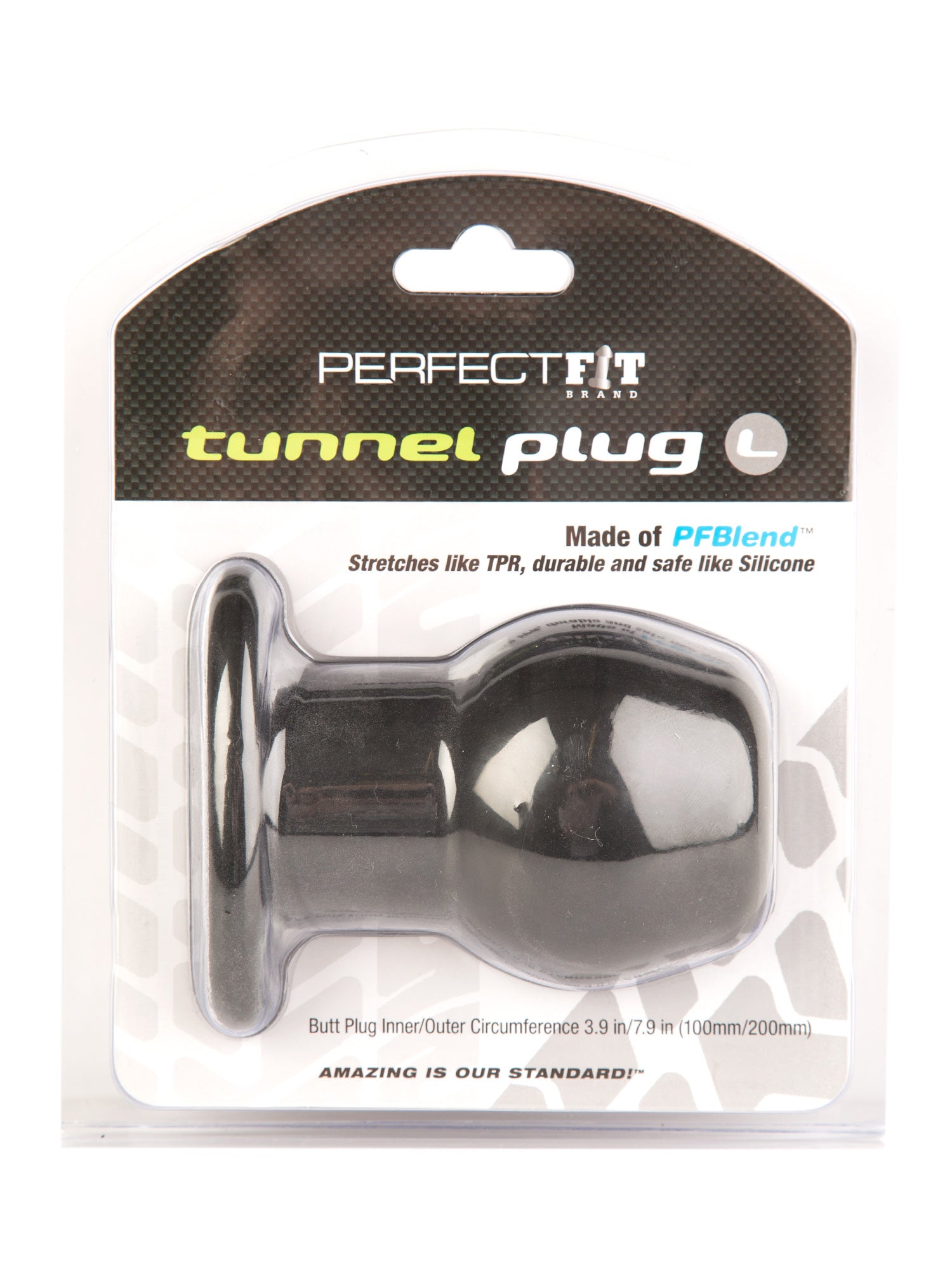Perfect Fit Tunnel Plug Large Black Skin Two UK Perfect Fit Tunnel Plug Large Black Skin Two UK