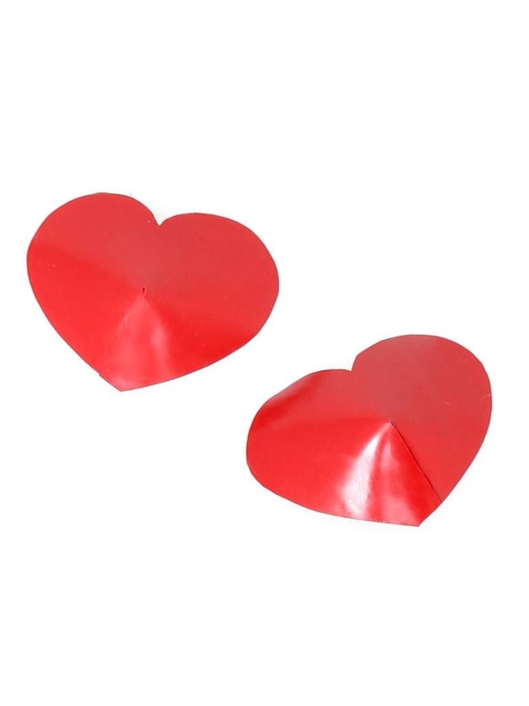 Skin Two UK Latex Red Heart Pasties - One Size Accessories