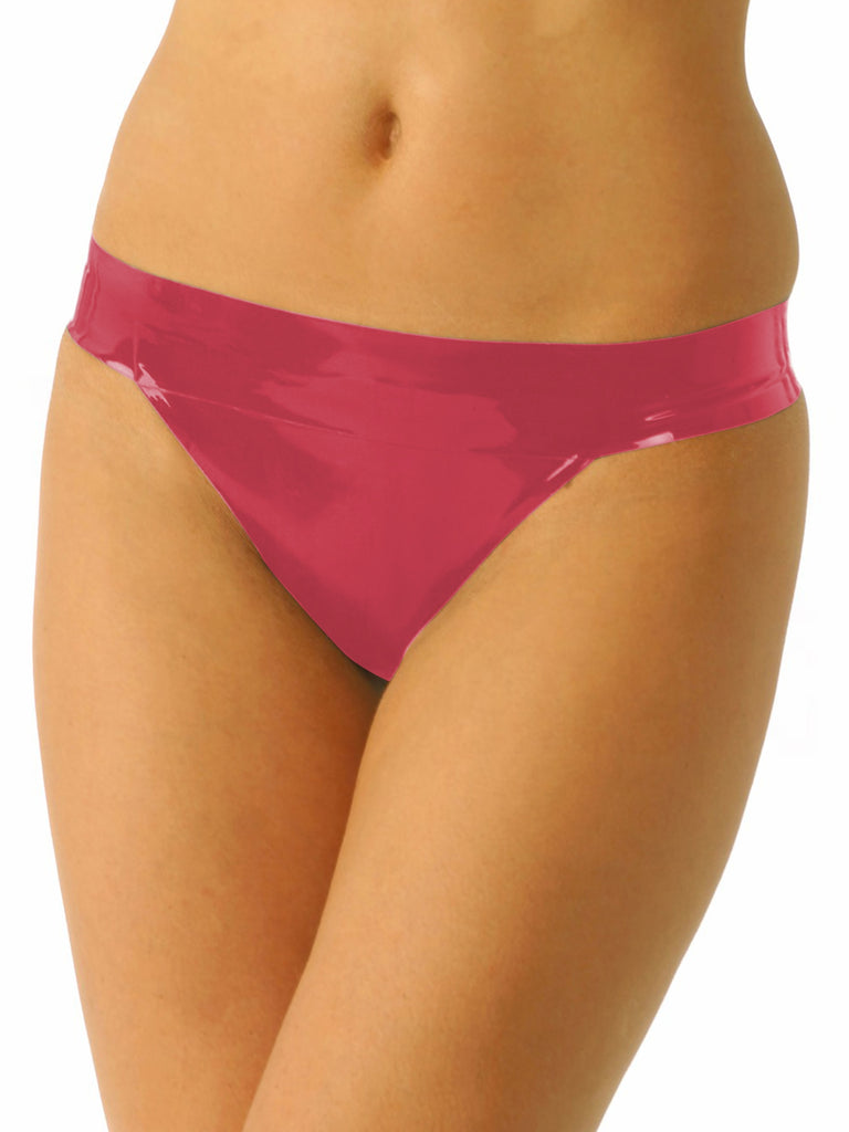 Skin Two UK Latex Thong Back Knickers in Metallic Red Knickers