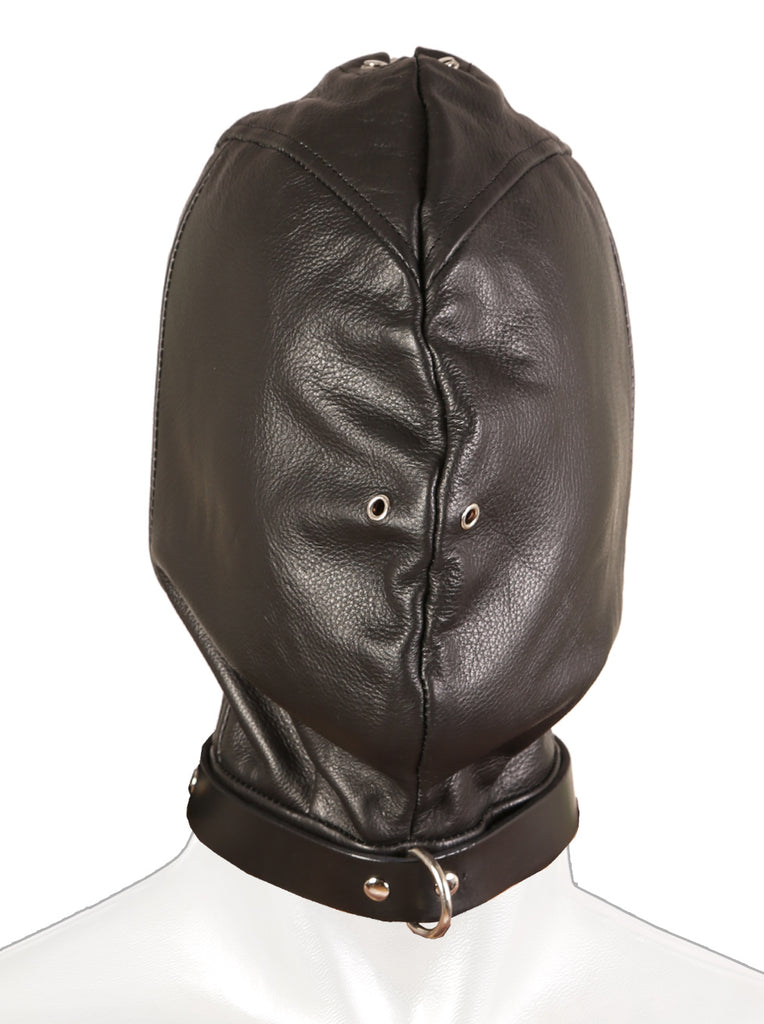 Skin Two UK Leather Bondage Confinement Hood - One Size Hood