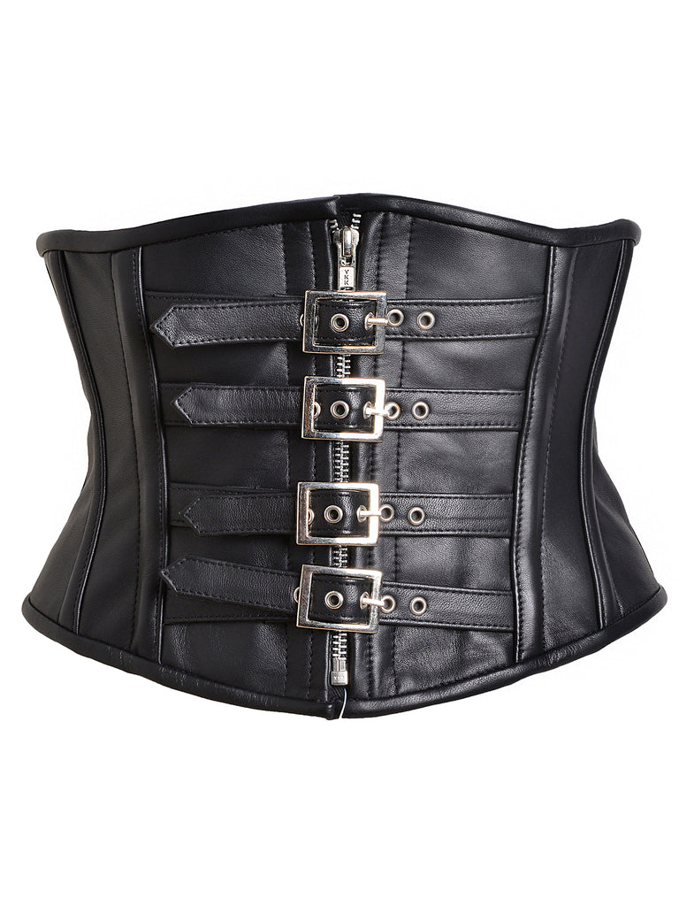 Leather Buckled Waist Cincher Skin Two UK