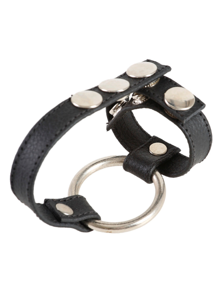 Skin Two UK Leather Cock Ring Harness With Ball Divider Cock & Ball