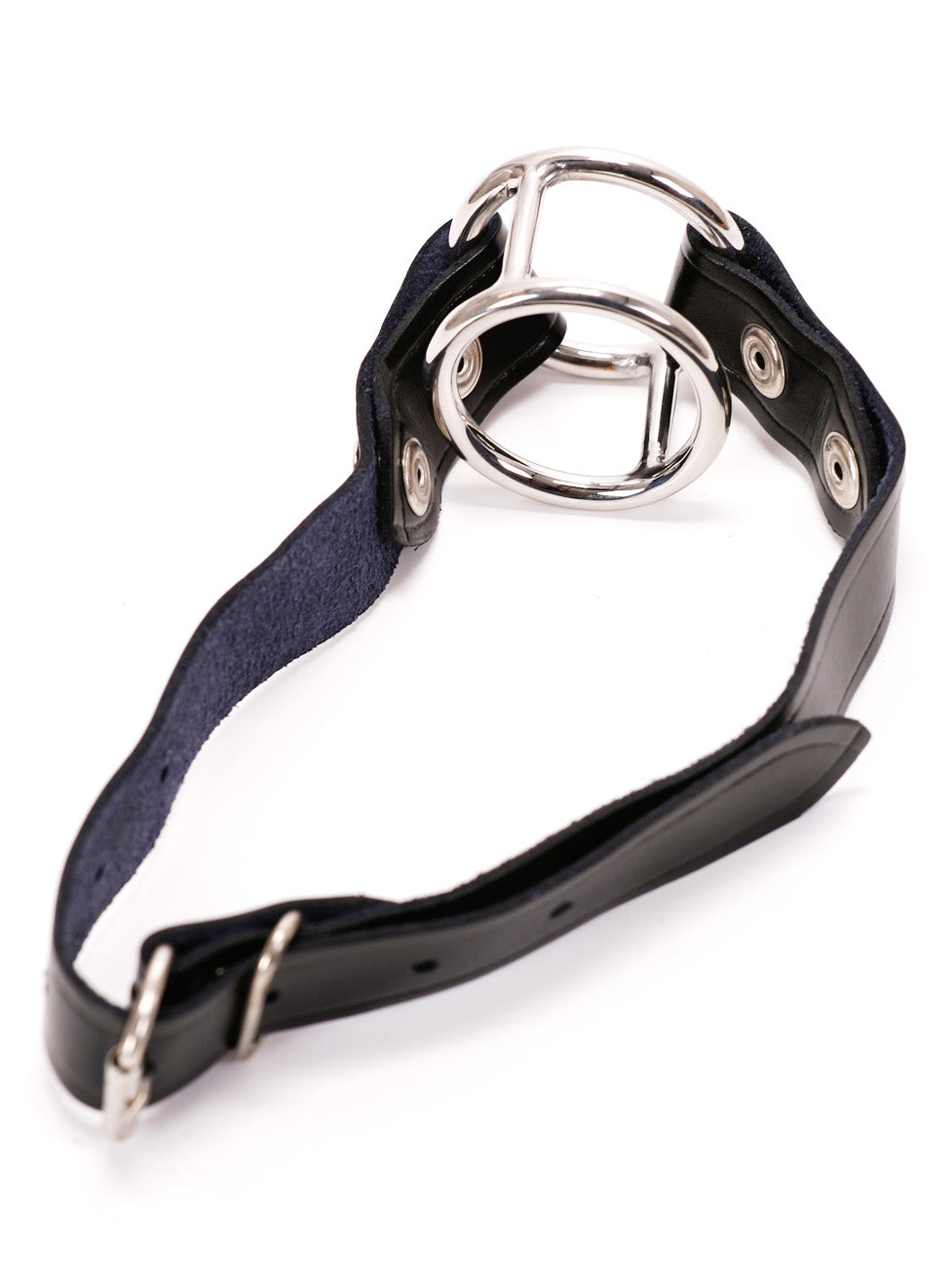 Leather Deep Throat Gag Double Ring – Skin Two UK