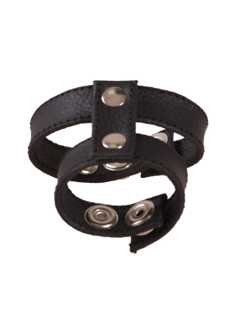 Skin Two UK Leather Double Cock & Ball Strap Cock & Ball