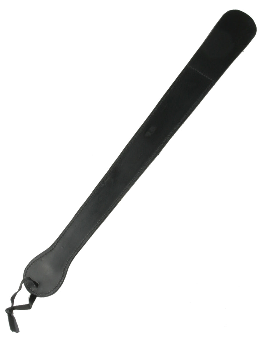 Black Leather Large Clapper Spanker – Skin Two UK