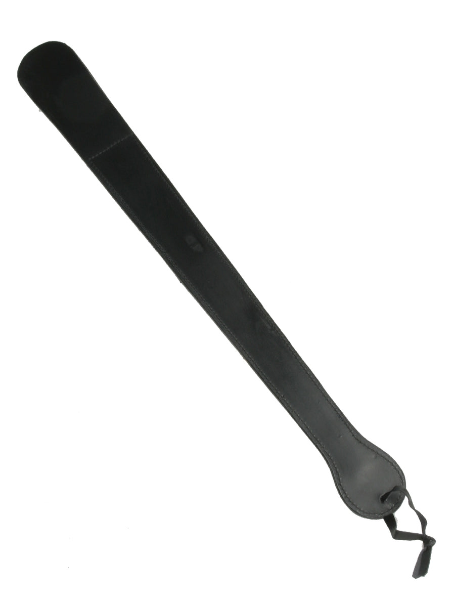 Black Leather Large Clapper Spanker – Skin Two UK