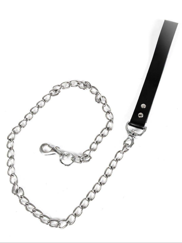 Skin Two UK Leather Leash with Lead and Chains Lead