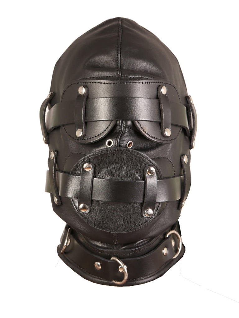 Skin Two UK Leather Lockdown Hood Hood