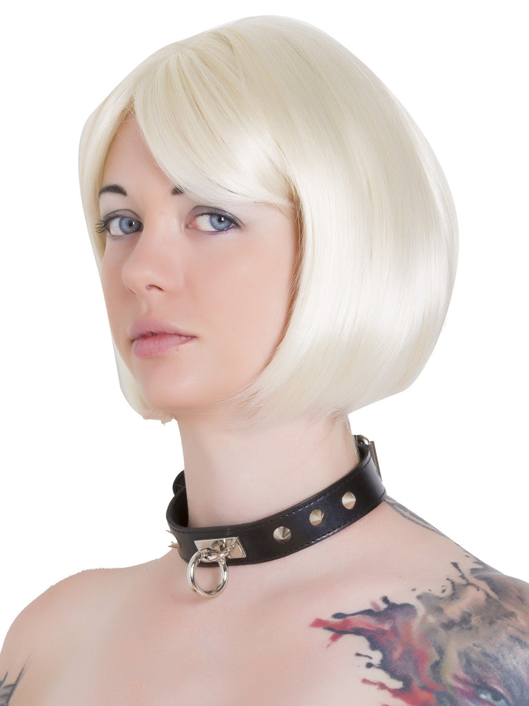 Skin Two UK Leather O-Ring Studded Collar Collar