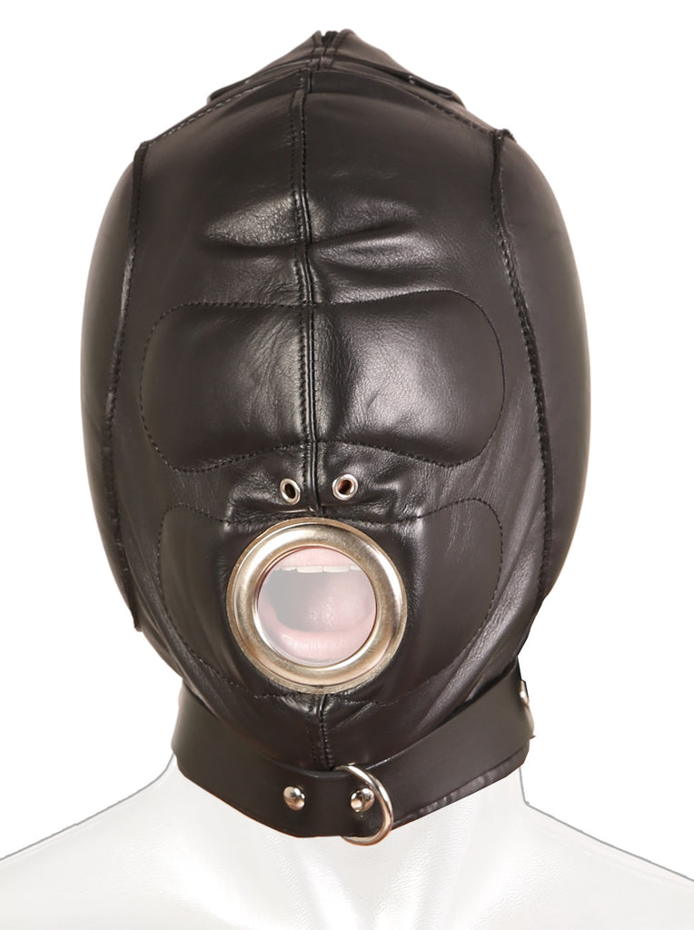 Skin Two UK Leather Open Mouth Hood - One Size Hood