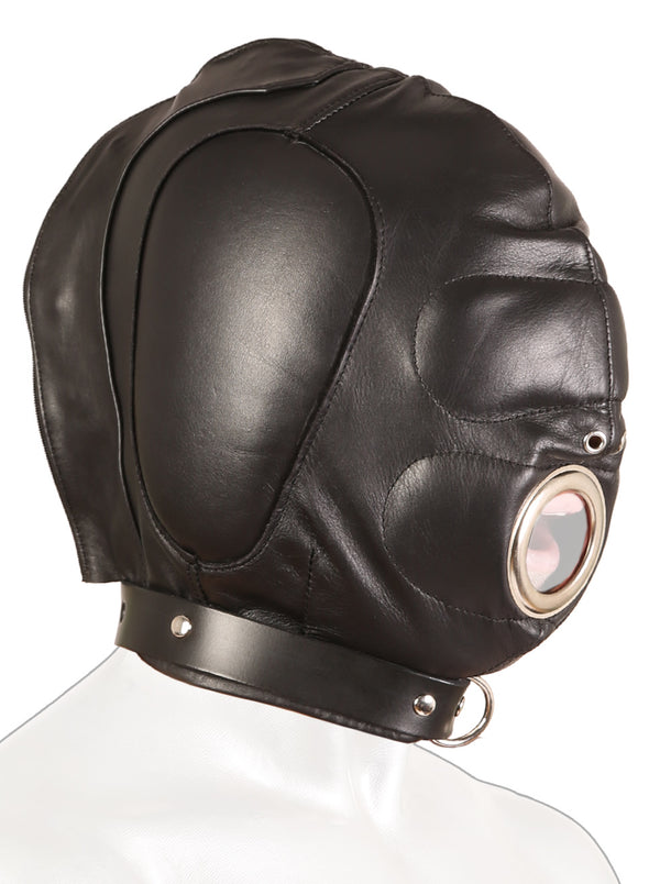 Skin Two UK Leather Open Mouth Hood - One Size Hood