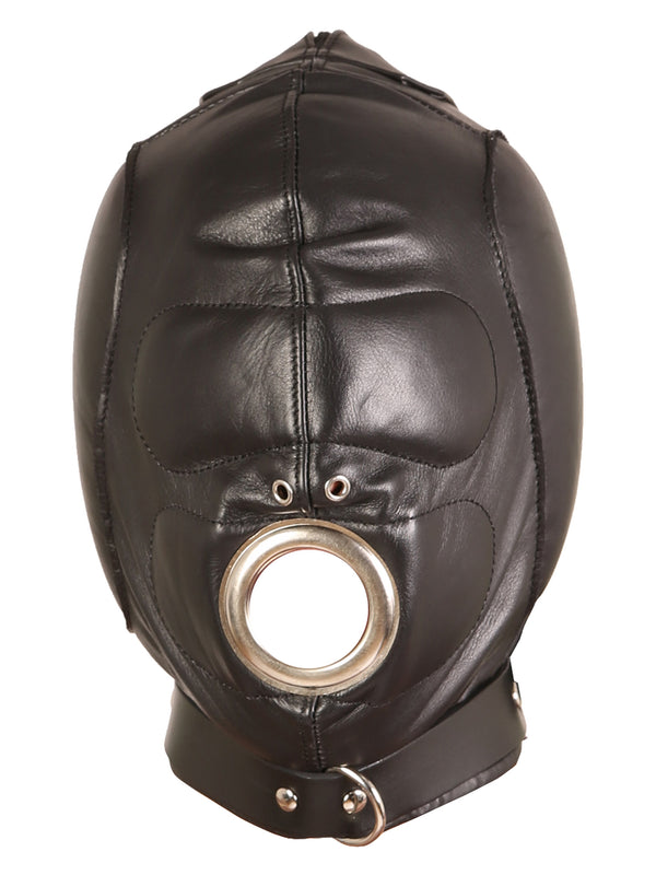 Skin Two UK Leather Open Mouth Hood - One Size Hood