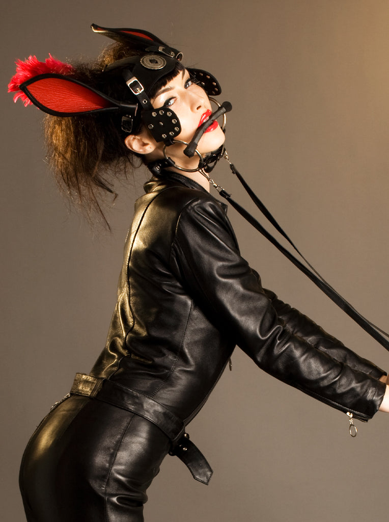 Leather Pony Girl Head Harness with Ears – Skin Two UK