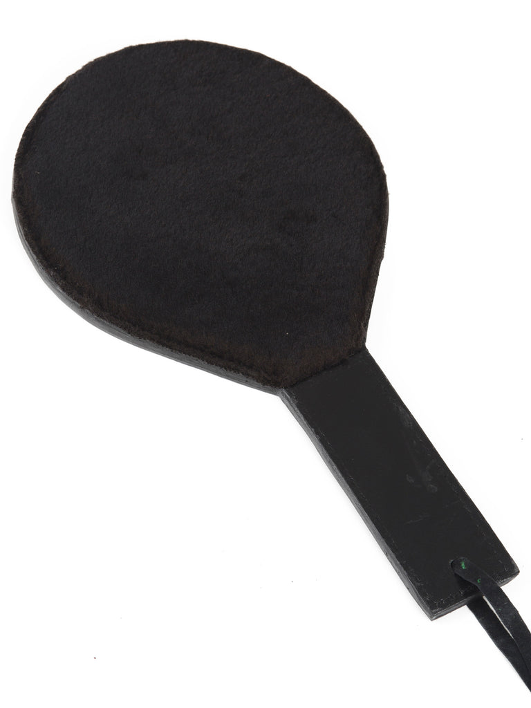 Skin Two UK Leather Round Paddle with Black Fur Lining Spanker