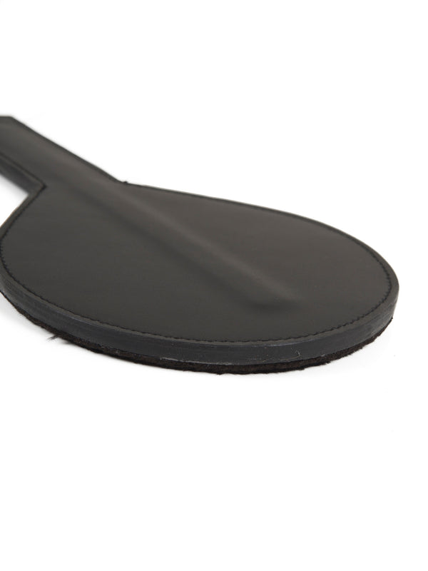 Skin Two UK Leather Round Paddle with Black Fur Lining Spanker