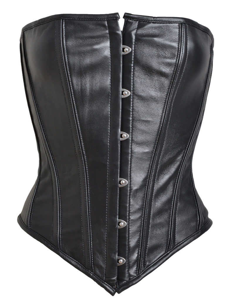 Skin Two UK Size 32 Leather Seducer Corset Black- Waist 32" CL292 Clearance
