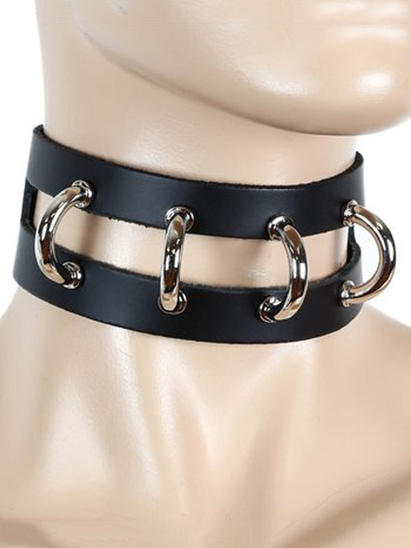 Skin Two UK Leather Split D-Ring Collar Collar